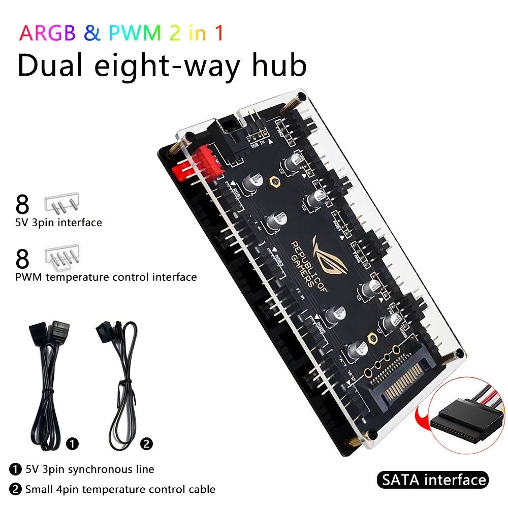 Rgb Hub Sync - Çift 8 Bağlantı Noktalı Fan Hub'ı