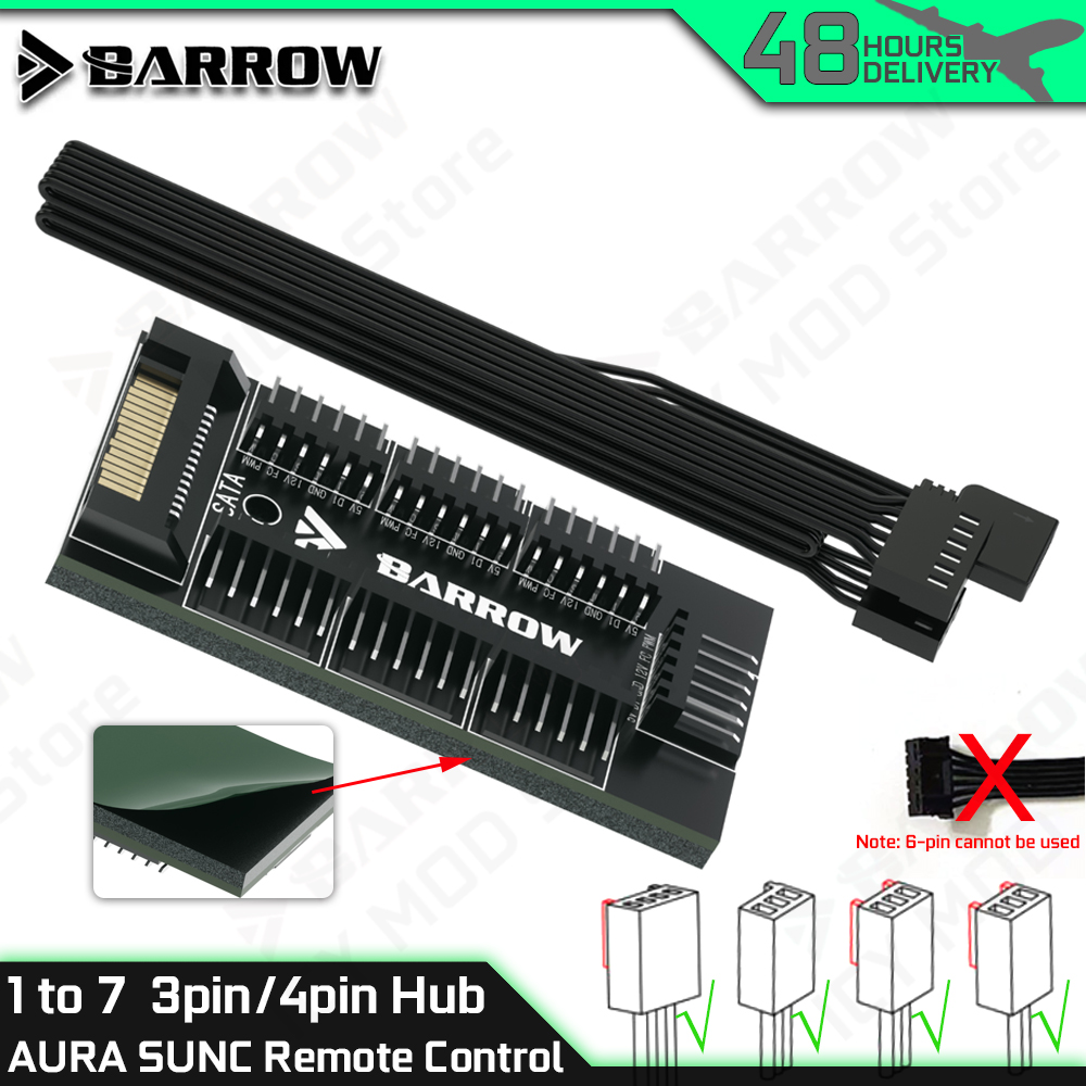 Rgb Hub Sync - Barrow 7-Port Fan Kontrolörleri Hub Tam