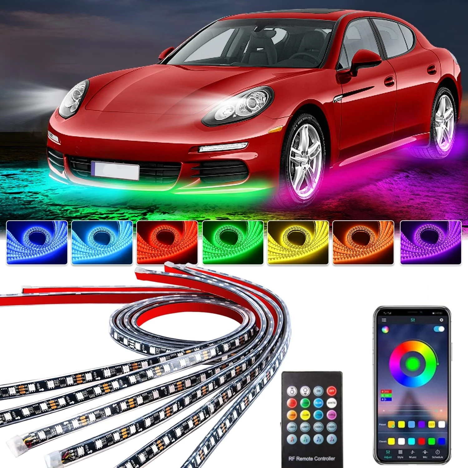 Araba Underglow Neon işık esne - Rgb Hub Sync incelemesi ve fiyatı